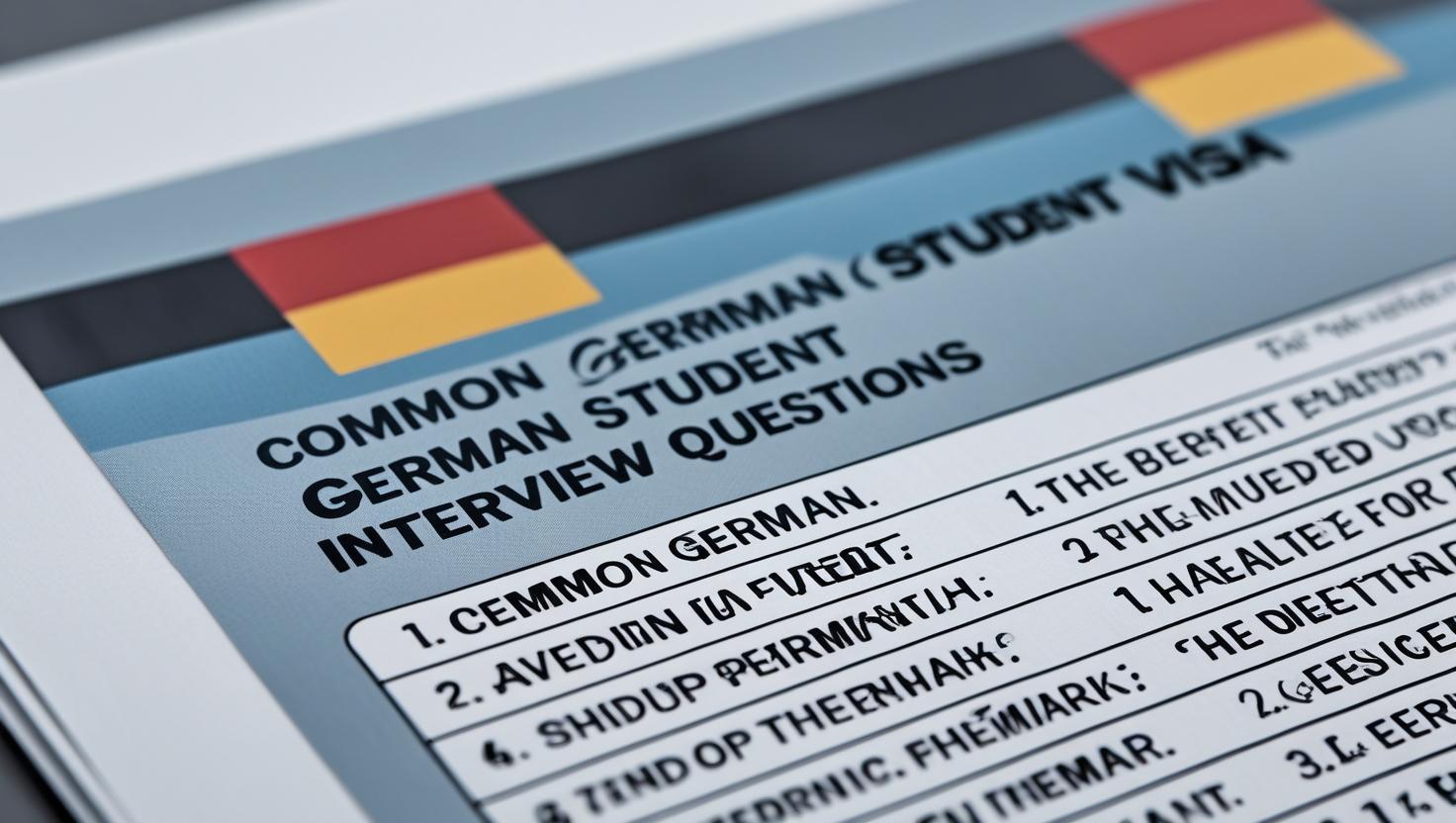 Here are some German student visa interview questions and answers
